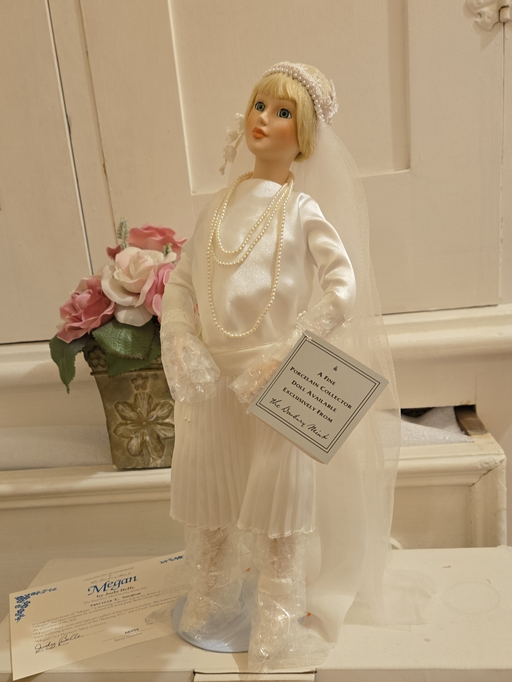 NIB Danbury Mint Bride Doll Series Flapper Bride